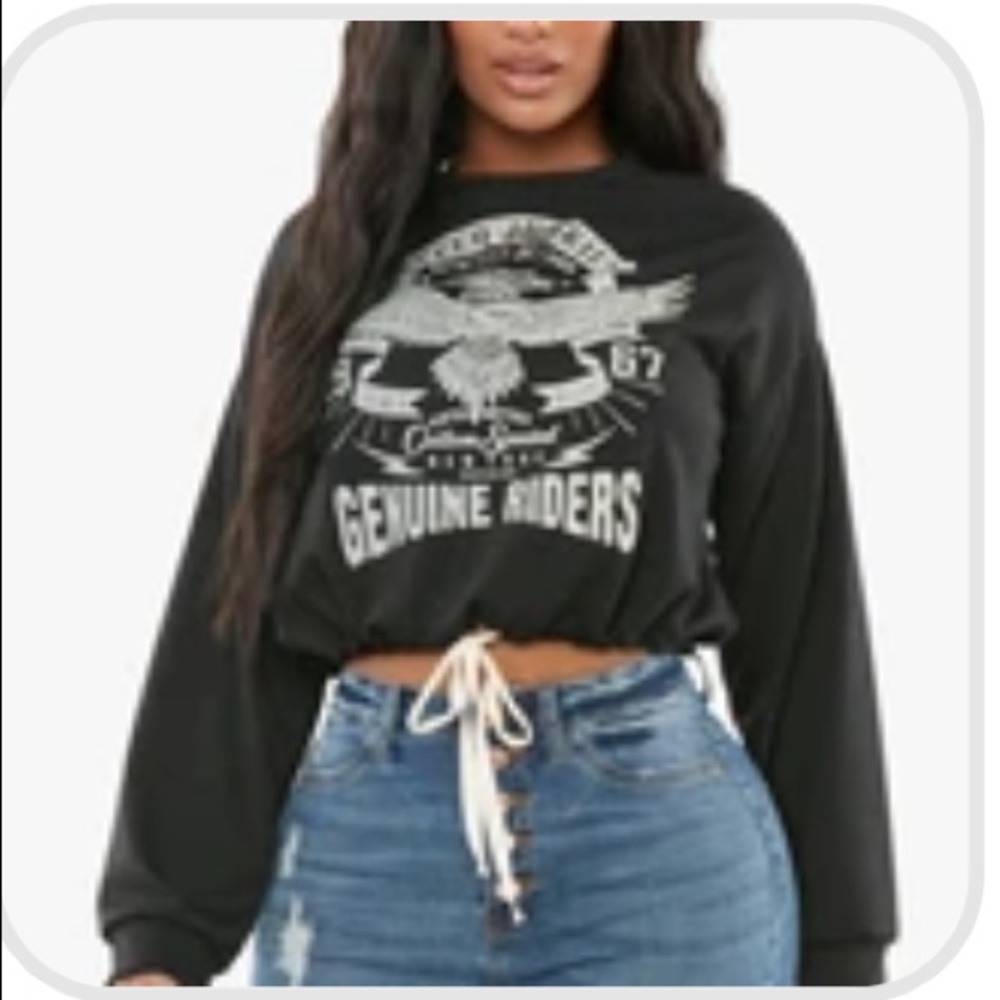 Vintage motors drawstring top